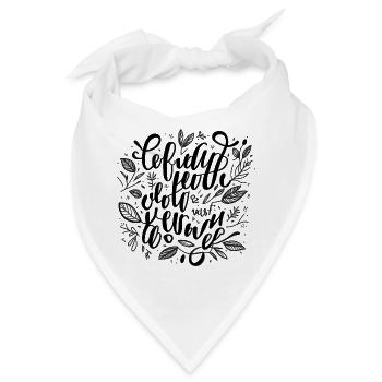 Blattwerk Handlettering - Bandana - Weiß - Vorne