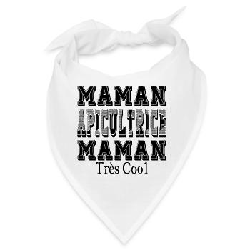 Imker-Mama sehr coole Mama - Bandana - Weiß - Vorne