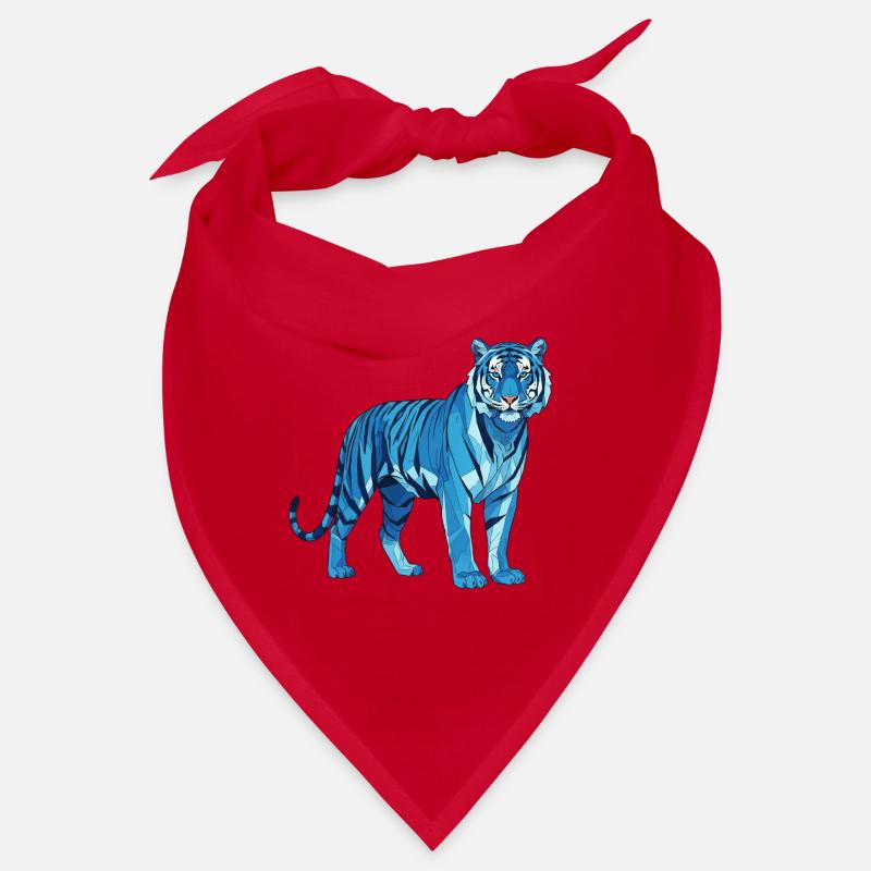 Geometric BlueTiger Polygon Bandana