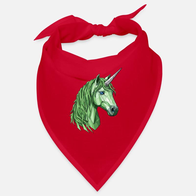 Grünes Polygon-Einhorn Bandana