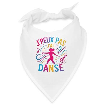 I Can't I Danced — Buntes Glitzern - Bandana - Weiß - Vorne