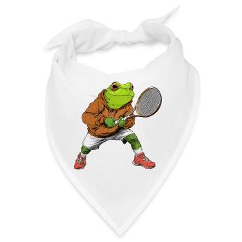 Frösche Tennis - Bandana - Weiß - Vorne