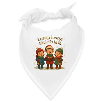 Lustig lustig – tra la la la la | Kinder singen - Bandana - Weiß - Vorne