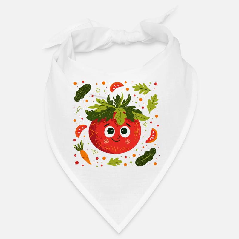 Fröhliche Tomate mit Kräuterkrone Bandana