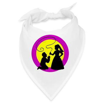 Brautpaar Ehepaar Hochzeit - Bandana - Weiß - Vorne