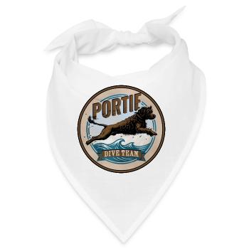 Portugiesischer Wasserhund – Tauchteam - Bandana - Weiß - Vorne