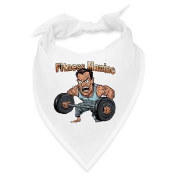 Fitness Maniac Gewichtheber-Grafik - Bandana - Weiß - Vorne
