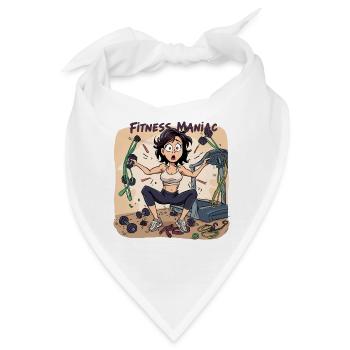 Fitness-Maniac-Fitness-Chaos - Bandana - Weiß - Vorne