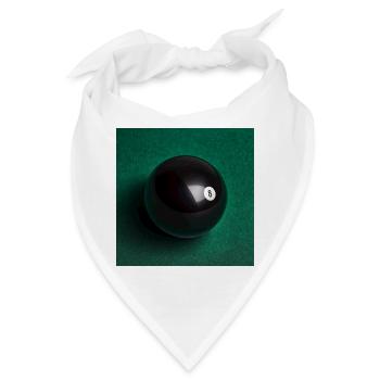 Schwarzer 8-Ball auf Filz - Bandana - Weiß - Vorne