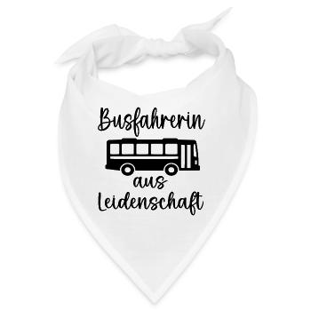 Busfahren Busfahrerin Bus - Bandana - Weiß - Vorne
