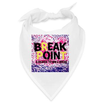 Tennis Break Point Gewinner Design - Bandana - Weiß - Vorne