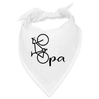 Opa Radfahrer Fahrrad - Bandana - Weiß - Vorne