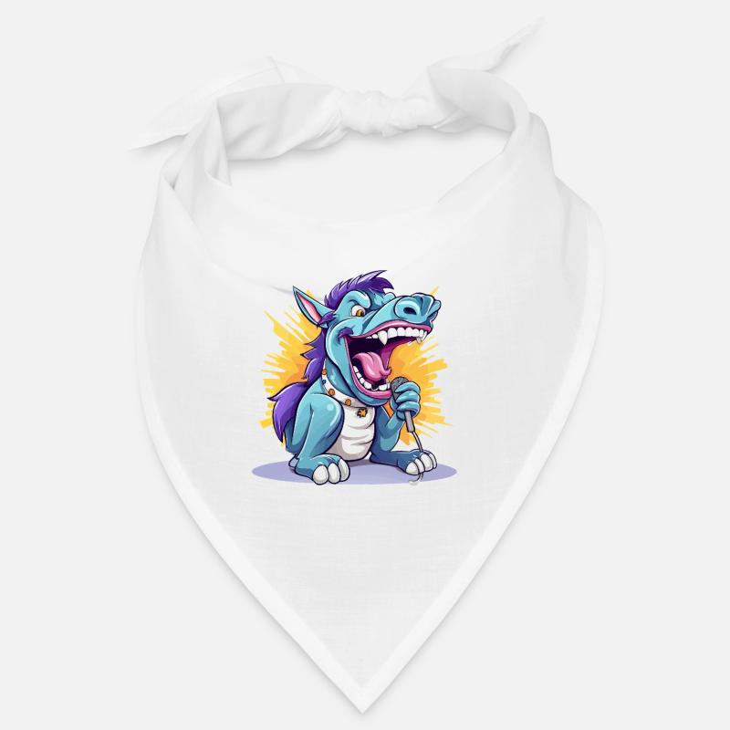 Singender Drache auf Bühne Bandana