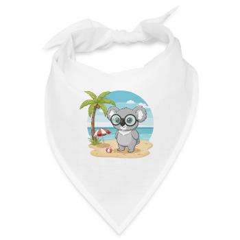 Süßer Koala mit Brille Strand-Sommerurlaub - Bandana - Weiß - Vorne