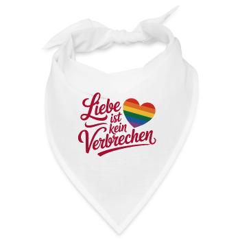 Liebe ist kein Verbrechen - Cool Pride Logo - Bandana - Weiß - Vorne