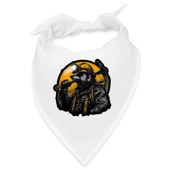Bergmann-Dachs-Kohlentunnel-Design - Bandana - Weiß - Vorne