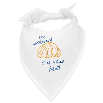 Ein Croissant bitte - Bandana - Weiß - Vorne