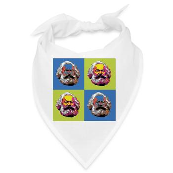 Karl Marx & Kommunismus & Kommunist - Bandana - Weiß - Vorne