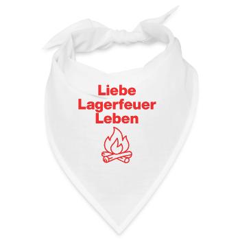 Liebe Lagerfeuer Leben.  Perfekt für Camper, Van - Bandana - Weiß - Vorne