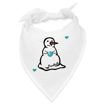 Winter Handball Kinder Schneemann - Bandana - Weiß - Vorne