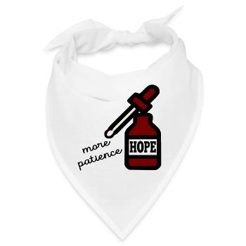 Hoffnung Geduld - Bandana - Weiß - Vorne