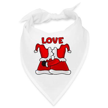 Ich liebe den Weihnachtsmann - Bandana - Weiß - Vorne