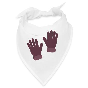 Mauve-Minimalistenhandschuh-Druck - Bandana - Weiß - Vorne