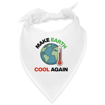 Make Earth Cool Again – Act Now - Bandana - Weiß - Vorne