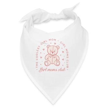 Girl Moms Club, coole Mutter, mädchenhafte pinke Ästhetik - Bandana - Weiß - Vorne