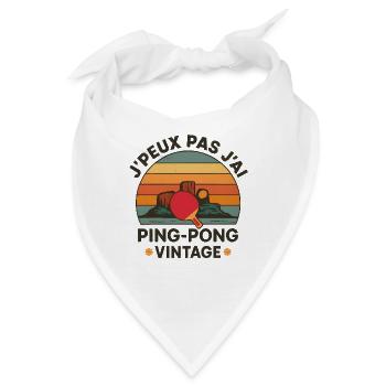 Vintage-Tischtennis-Dämmerung - Bandana - Weiß - Vorne