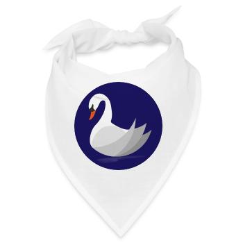 Schwan - Bandana - Weiß - Vorne