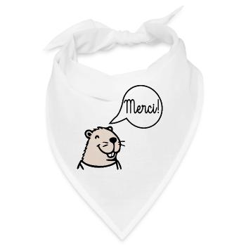 Danke, Capybara. - Bandana - Weiß - Vorne