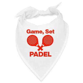 Game, Set, PADEL – Let’s Smash! - Bandana - Weiß - Vorne