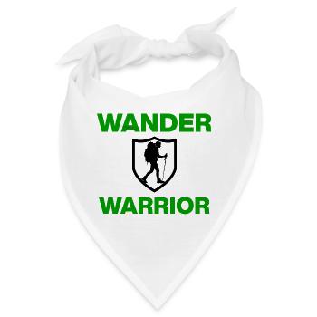 Wander Warrior – Trail ist mein Revier, wandern - Bandana - Weiß - Vorne