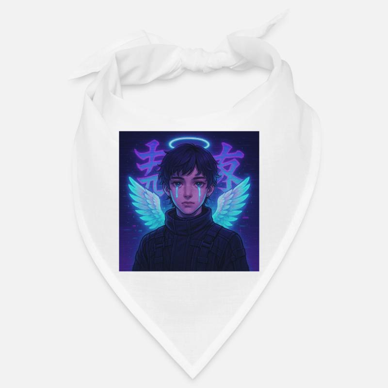 Cyberpunk Angel E-Boy Y2K Synthwave Art Bandana