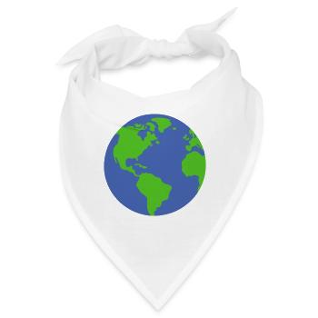 Planet Erde - Bandana - Weiß - Vorne