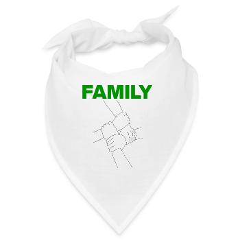 Family – Together we’re strong, Familienpower - Bandana - Weiß - Vorne