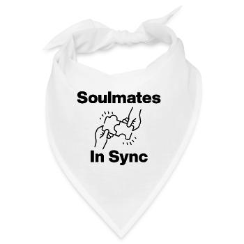 Soulmates in Sync – Perfect Match, Seelenverwandt  - Bandana - Weiß - Vorne