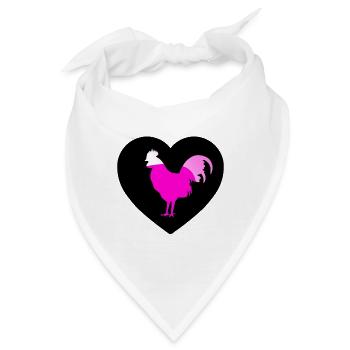 Hahn - Bandana - Weiß - Vorne