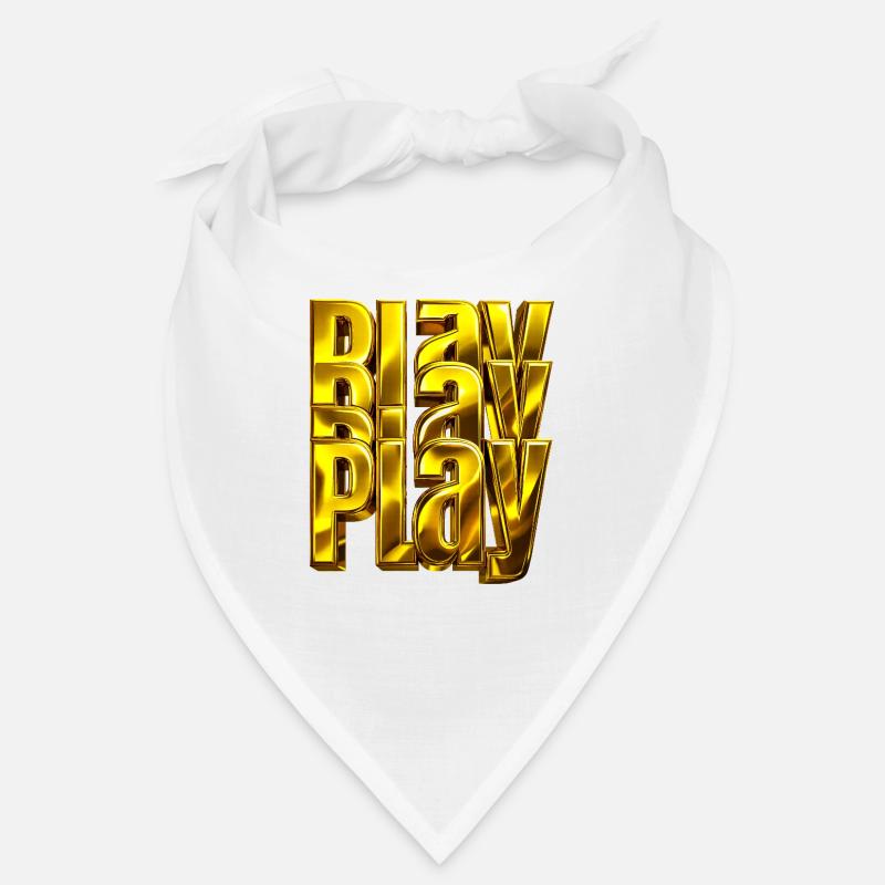 Typographie 3D dorée Blay Play Bandana