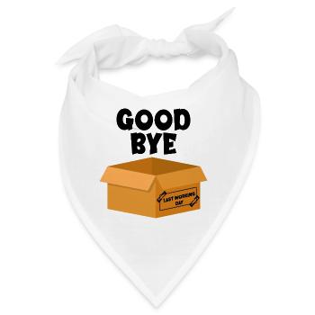 Letzter Arbeitstag – Auf Wiedersehen - Bandana - Weiß - Vorne