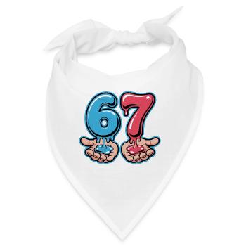 67 - Funny Six Seven T-Shirt - Bandana - Weiß - Vorne