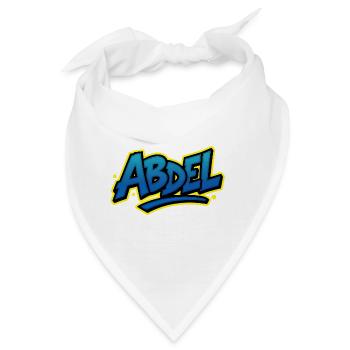 Graffiti Name Abdel ideales druckbares Geschenk - Bandana - Weiß - Vorne