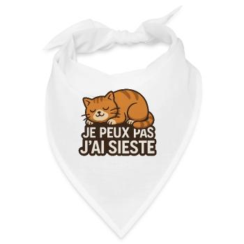Ich kann nicht, ich mache ein Nickerchen. - Bandana - Weiß - Vorne