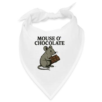Mouse o’Chocolate Wortspiel Maus Schokolade - Bandana - Weiß - Vorne