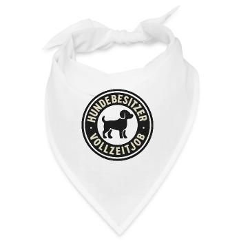 Hundebesitzer Vollzeitjob - Bandana - Weiß - Vorne