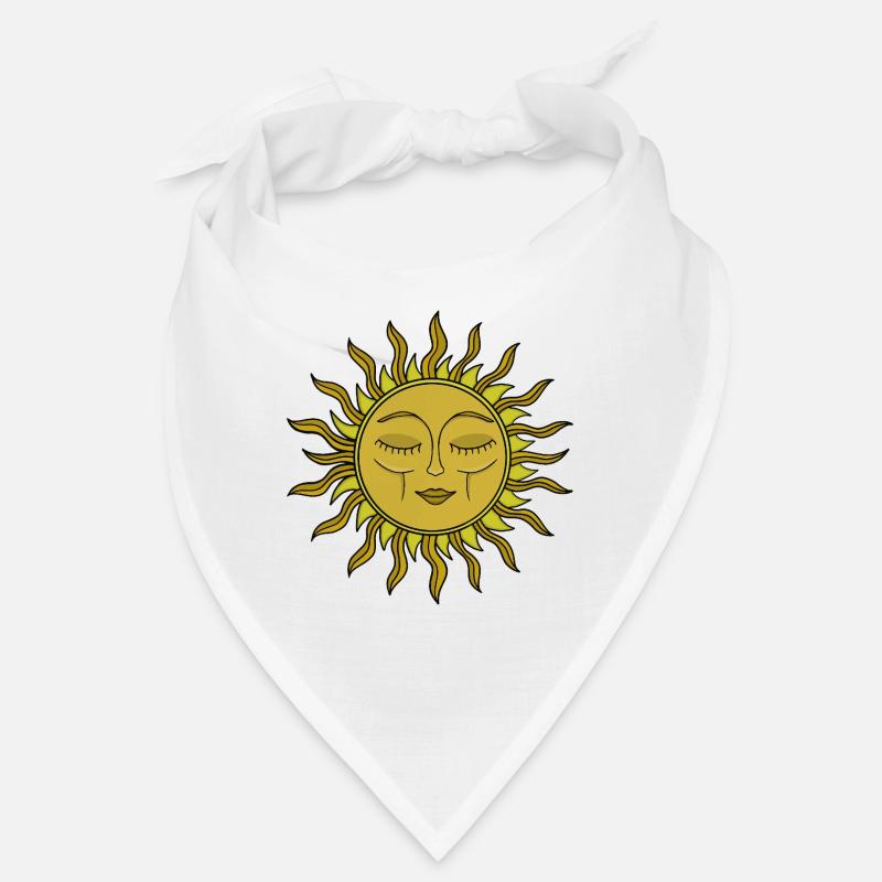Vintage Celestial Sun Mystical Boho Art Bandana