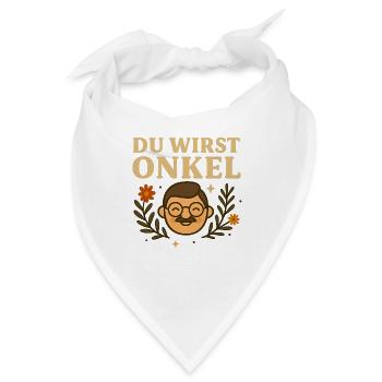 Du wirst Onkel Jubelbild - Bandana - Weiß - Vorne