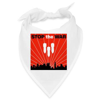 STOP the WAR – Städte statt Bomben, Frieden jetzt - Bandana - Weiß - Vorne