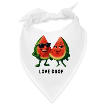 Love Drop Wassermelonen Duo - Bandana - Weiß - Vorne
